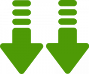 Zwei grüne Pfeile, die nach unten zeigen.